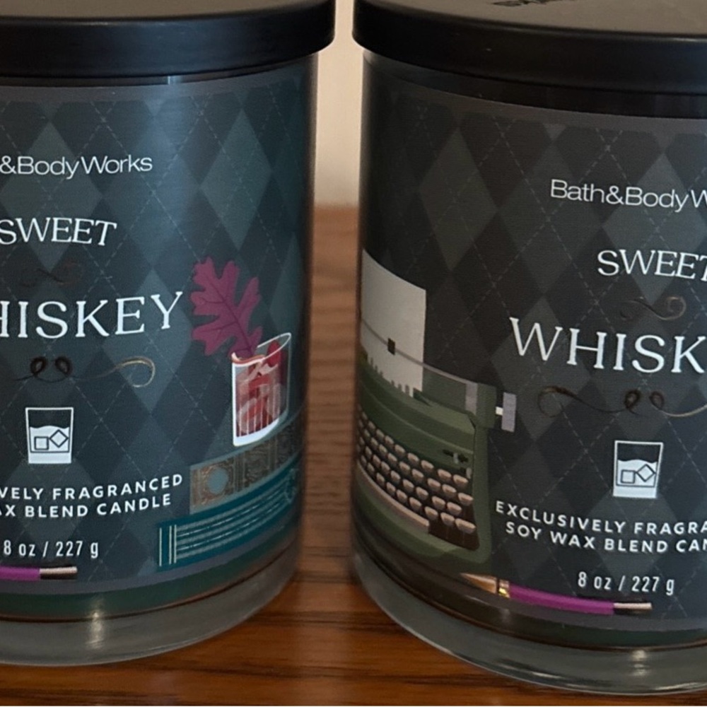 Bath & Body Works “Sweet Whiskey” 8 oz  Candles x 2.